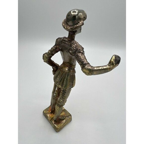 Don Quixote & Sancho Panza Figurines Pair Metal Standing On Open Book VINTAGE - Picture 4 of 11